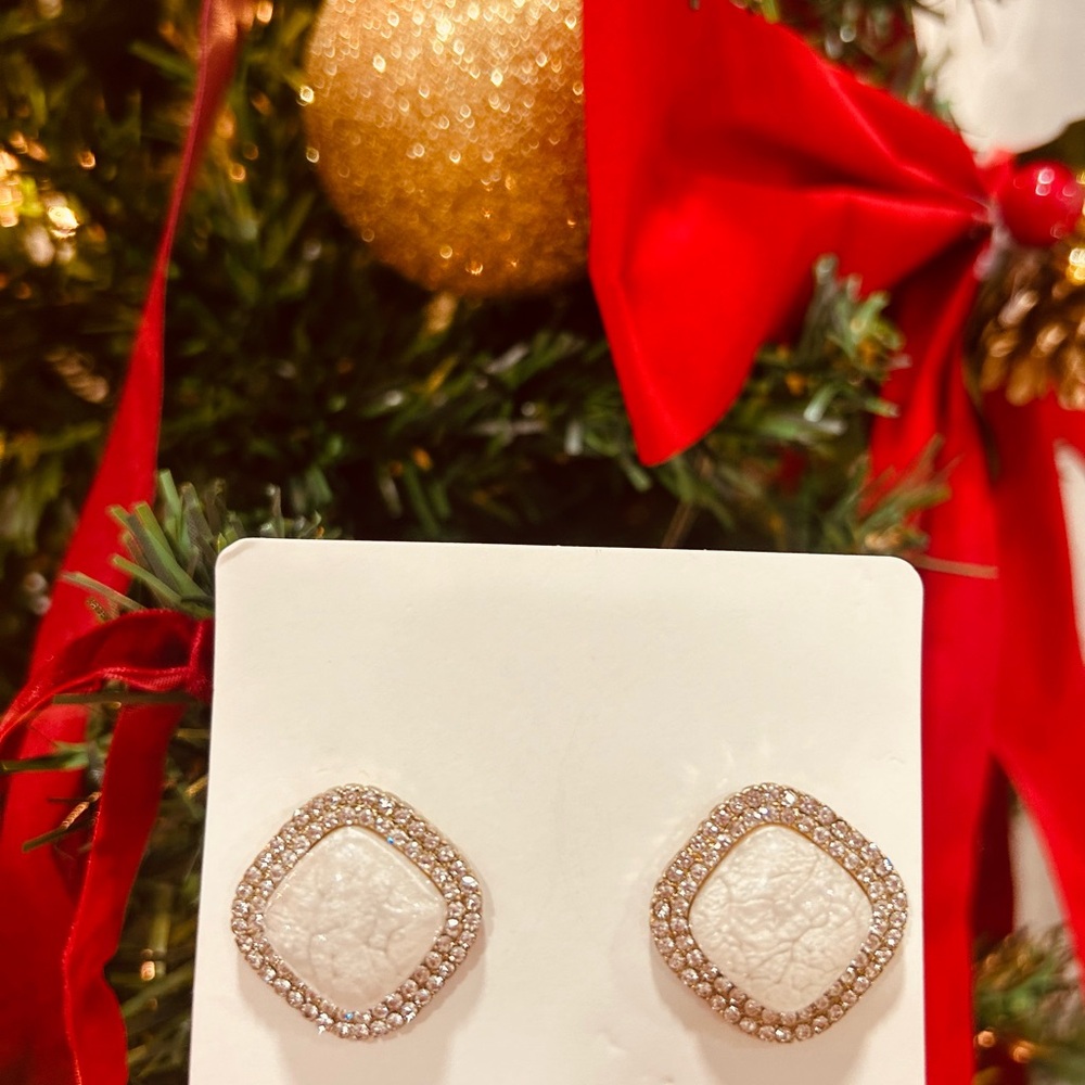 Elegant Square Rhinestone Earring